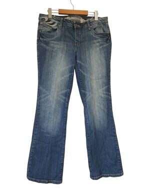 Vintage Y2K 725 Originals Low Rise Embroidered Bootcut Flare Jeans 13/31 Western